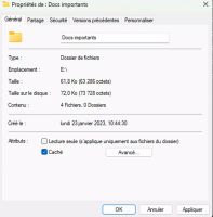 Masquer un dossier sur Windows