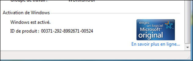 Sauvegarder l'activation de Windows (jusque Win8)